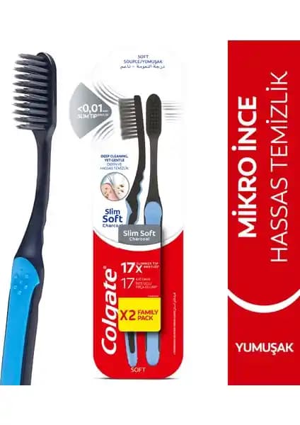 Colgate Mikro İnce Charcoal Hassas Dişler ve Diş Eti İçin Derin Temizlik Fırçası
